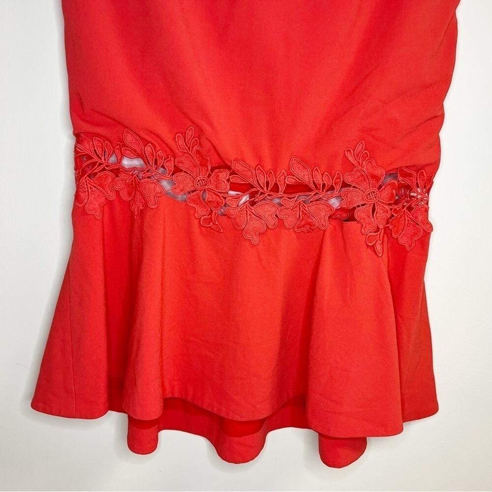 Nicholas Red Phoenix Lace Midi Dress US 8 / Medium - Picture 11 of 16